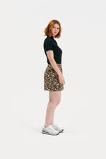 Leopard Zip Front Skirt
