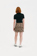 Leopard Zip Front Skirt