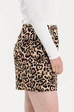 Leopard Zip Front Skirt