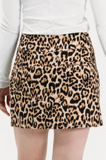 Leopard Zip Front Skirt