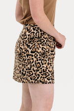 Leopard Zip Front Skirt