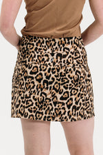 Leopard Zip Front Skirt