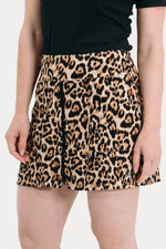 Leopard Zip Front Skirt