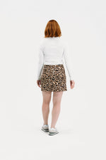 Leopard Zip Front Skirt