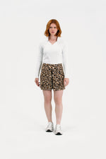 Leopard Zip Front Skirt