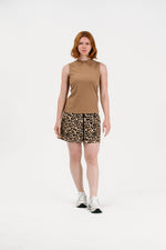 Leopard Zip Front Skirt