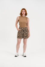 Leopard Zip Front Skirt