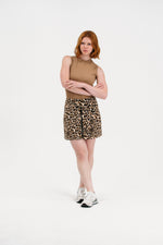 Leopard Zip Front Skirt