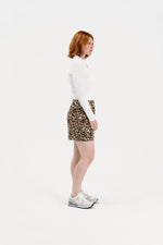 Leopard Zip Front Skirt