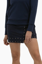 Studded Wrap Skirt
