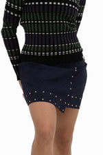 Studded Wrap Skirt