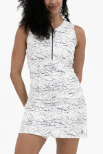 White/Navy Crackle