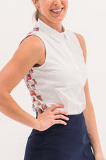 White Check Floral